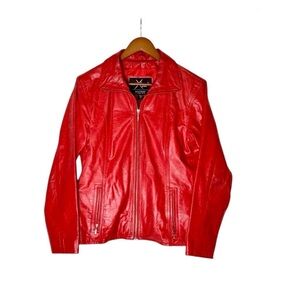 🌵Vintage Maxima Wilson’s Leather Cherry Red Motorcycle Jacket🌵